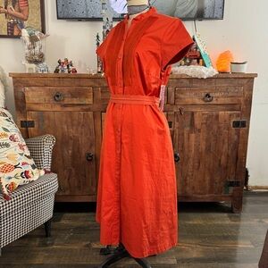 Merona Vibrant Tangerine Shirtwaist Dress
